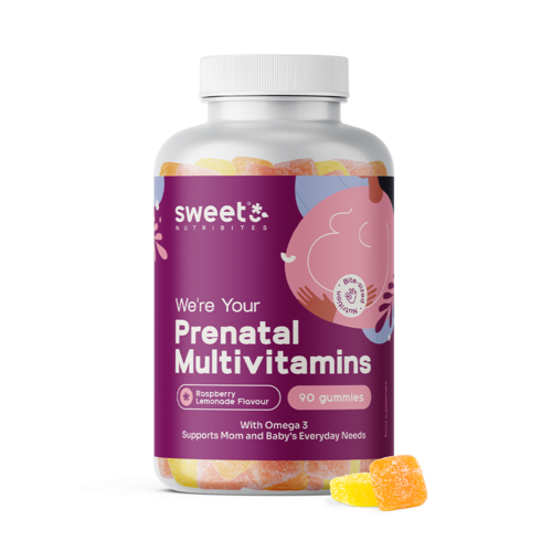 Prenatalni multivitamini + omega-3, 90 gumenih bombona