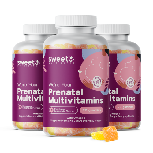 3x Prenatalni multivitamini + omega-3, ukupno 270 gumenih bombona